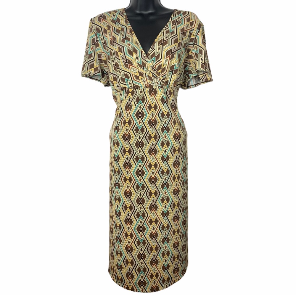 geometric link diamond pattern dress - image 3